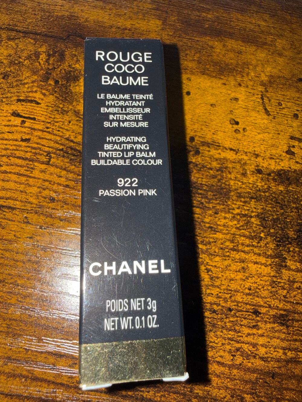 Chanel Rouge Coco Baume Hydrating Tinted Lip Balm - 922 Passion Pink (Full Size)